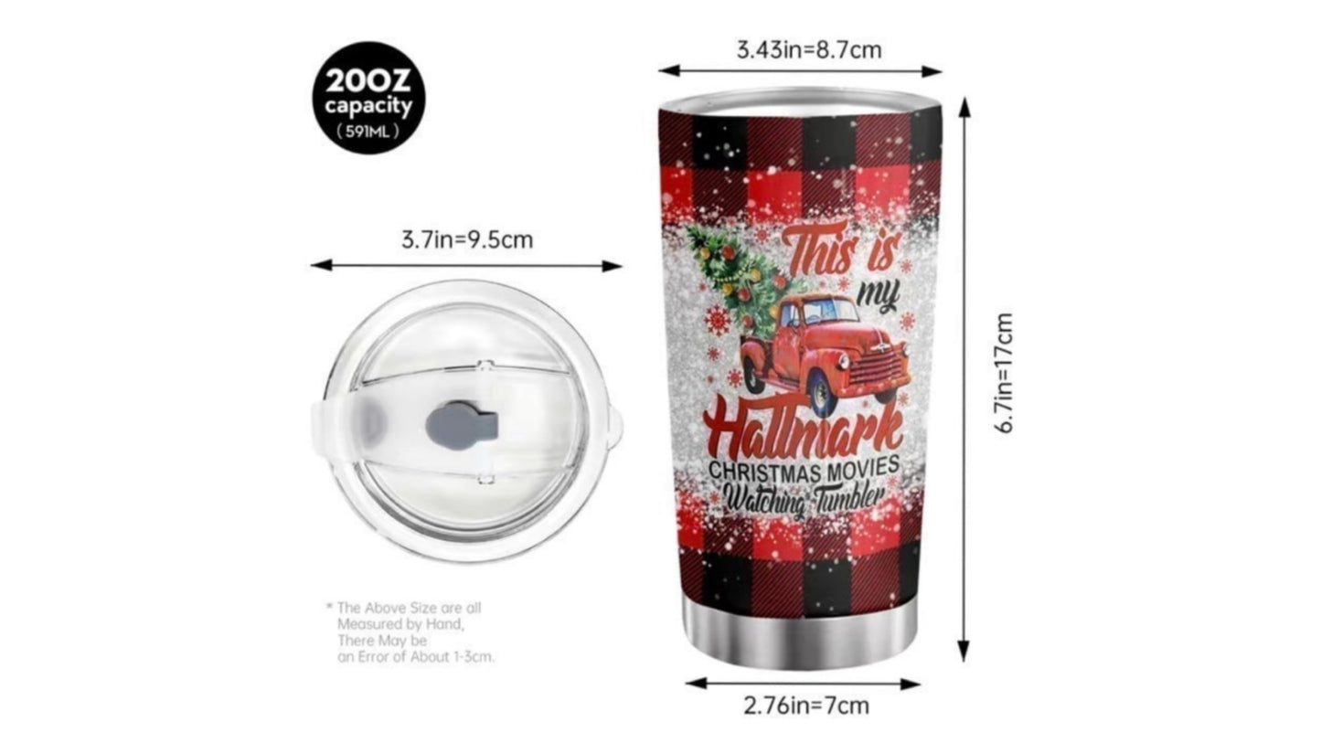 1PIECE CHRISTMAS GIFTS RED TRUCK TUMBLER MERRY CHRISTMAS TUMBLER